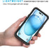 Lanhiem IP68 Waterproof Case for iPhone 15, Dustproof, Shockproof, Built-in Screen Protector, 6.1 inch, Black/Clear