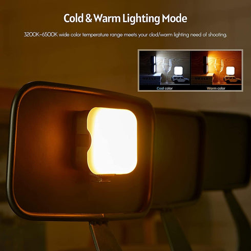 GODOX LED6Bi LED Video Light, Rechargeable Bi-Color Temperature Mini Fill-in Light, Dimmable Support Magnetic Adsorption