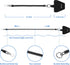 OUTXE Phone Lanyard Tether with 4 Patch: 2× Phone Tether, 4× Adhesive Phone Patch, Compatible with Smartphone - Black.