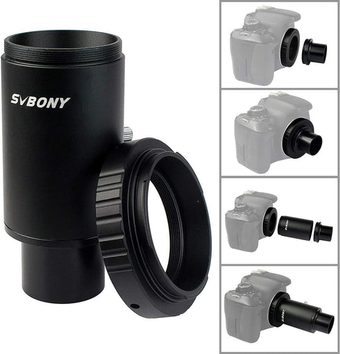 SVBONY T2 T Ring Adapter, Metal 1.25 inch Telescope Accessory, Compatible with Canon EOS Cameras, Photography Dedicated