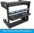 JINGCHENGMEI 2 Pack 1U 12 19-inch of All Metal Cable Management Horizontal Rack Mount Cable Manager with Big Finger