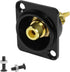 QIANRENON Gold Plated RCA Panel Mount Adapter, RCA Female to Solder Terminal AV Connector for Audio Video