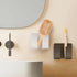 2PCS Wall Mount Phone Holder Adhesive, Cell Phone Holder with Data Cable Receiving Hole, Remote Control Holder for