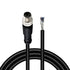 M8 3 Pin Male Socket Panel Aviation Connector Cable, 8mm Shielded Outdoor Waterproof IP67 A Coding 6.5Ft/2M