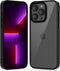oakxco Thin Slim Clear Case for iPhone 13 Pro - Transparent Hybrid Hard Shell & Soft Silicone Rubber Bumper, Black