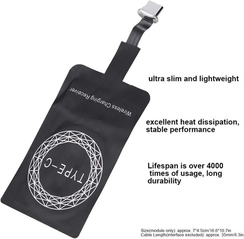 Charging Receiver, 5V 1000mAh Charger Adapter, Plug and Play Fast Charging Receiver Module for Android and iOS Phone