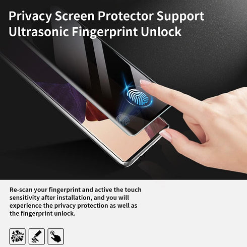 TOCOL 4 Pack Privacy Flexible Soft TPU Film Screen Protector for Samsung Galaxy Note 20 Ultra - Anti-Peeping.