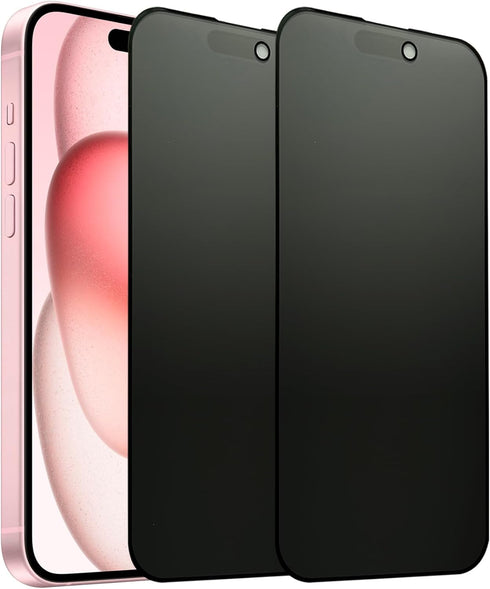 2 Pack Compatible with iPhone 15 Matte Privacy Screen Protector 6.1 Inches, Anti-spy, Anti-glare Eye Protection,
