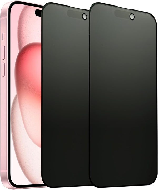 2 Pack Compatible with iPhone 15 Matte Privacy Screen Protector 6.1 Inches, Anti-spy, Anti-glare Eye Protection,