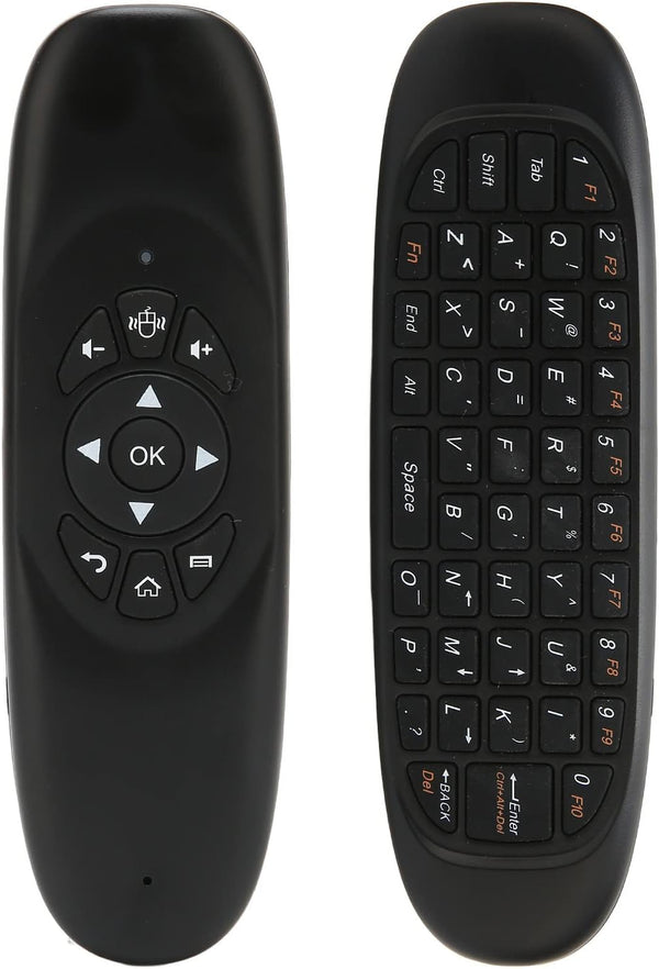 Universal TV Remote Air Mouse, 2.4GHz Mini Wireless Fly Mouse Keyboard with USB Receiver, Intelligent Anti Shake