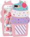 Cute Ice Cream iPhone 7 Plus Case, 3D Cartoon Soft Silicone Cover for iPhone 6/6s Plus, Girls Kids Women