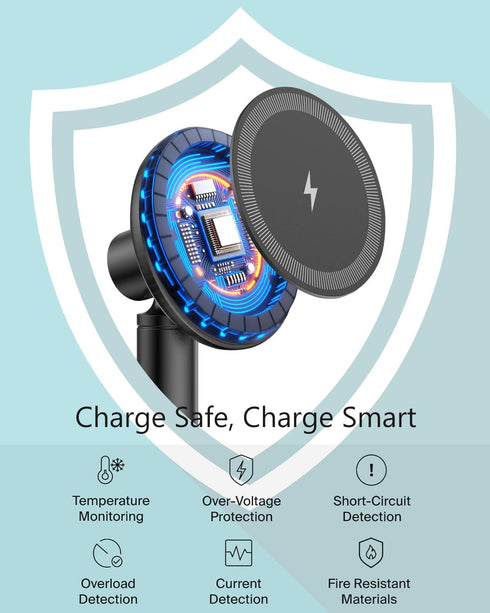 Utotrip 17/Air/16/15/14/13/12,15W Mag-Safe Charger Stand for iPhone Fast Charging,Wireless Charging Pad Compatible