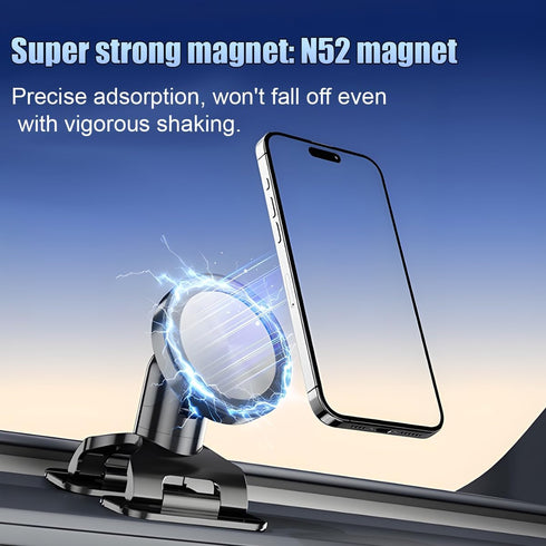 FALVFUN 360 Car Phone Holder, Magnetic Adjustable Vehicle Windshield Dashboard Cell Phone Mount, Hands Free Automotive