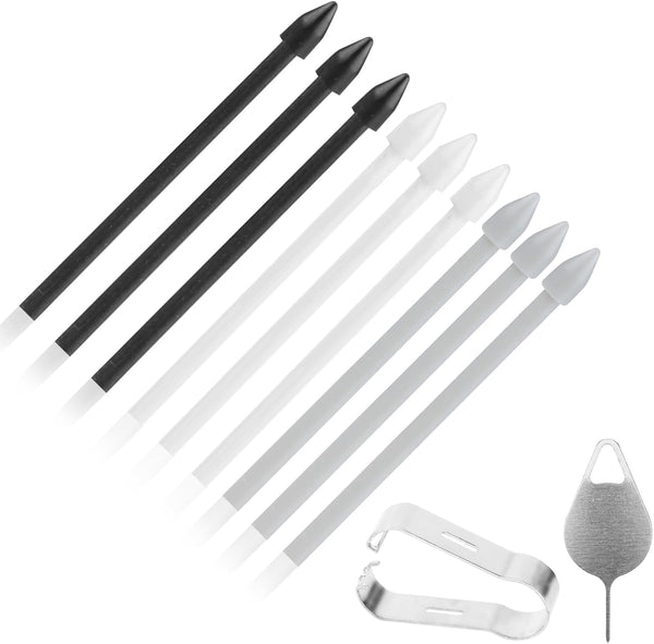 9pcs Stylus Pen Nibs for Samsung Galaxy S23 Ultra with Clip & Pin, Refill Tips for Stylus Pens, Carbon Fiber Digital