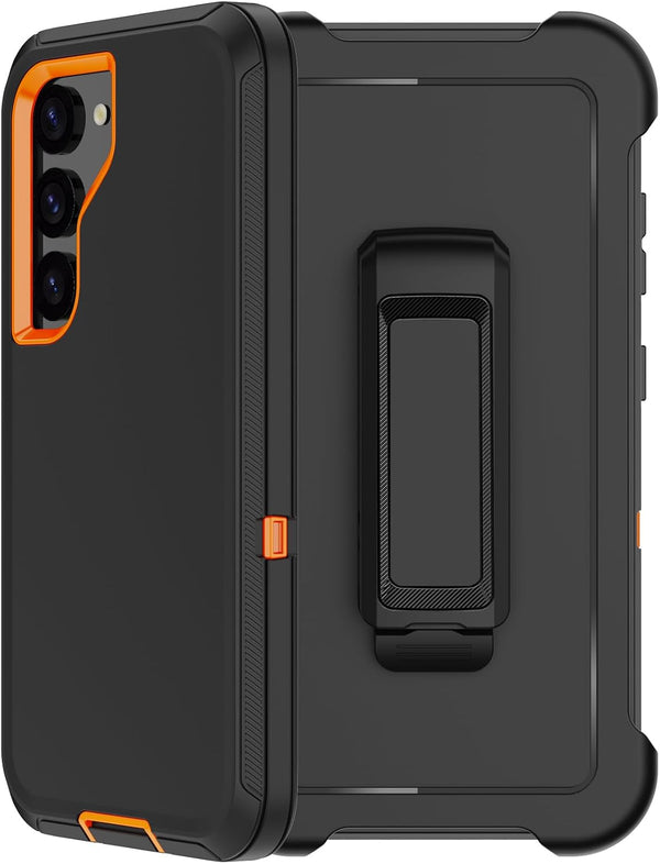 Samsung Galaxy S23 Case - Heavy Duty Rugged Protection, Belt Clip Holster, 2X Screen Protector, Shockproof, Dust-Proof