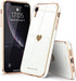 Teageo Compatible with iPhone Xr Case for Women Girl, Cute Love-Heart Luxury Bling Soft Back Cover for iPhone Xr