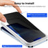 JETech 2-Pack Privacy Screen Protector for iPhone 13 Pro Max 6.7" with Camera Lens Protector, Anti-Spy Tempered Glass.