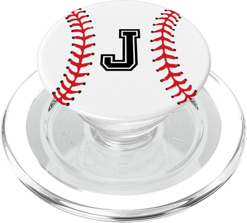 PopSockets PopGrip for MagSafe, Baseball Player Letter J Initial | Baseball Gifts