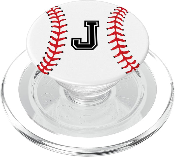 PopSockets PopGrip for MagSafe, Baseball Player Letter J Initial | Baseball Gifts