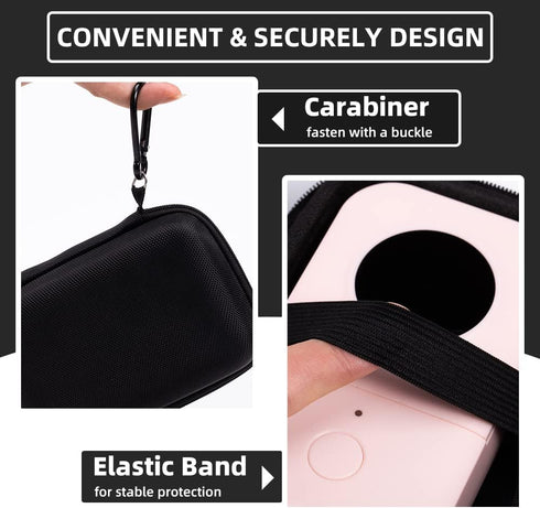 Phomemo D30 D35 Label Marker Case, Waterproof Storage Bag for JADENS D110/SUPVAN E10/Marklife P11 Label Printer