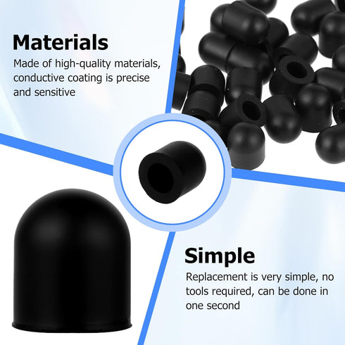 Trinkrittey 36Pcs 0.24inch (6mm) Rubber Tips for Stylus Pens, Replacement Nibs for Touch Screen Pen, High Sensitivity