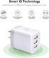 Muti Port USB Wall Charger, Sicodo 3.1Am Universal Travel Power Plug Adapter for iPhone and Samsung