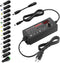 SHNITPWR Universal AC to DC Adapter, 3V ~ 24V 2A 48W Switching Power Supply with 14 Tips & Polarity Converter
