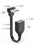 2PCS 90 Degree USB2.0 Extension Cable Flat Right Angle USB Male to Female Adapter Short Soft USB Cable 8inch