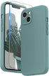 SURPHY Compatible with iPhone 13 Case, Liquid Silicone Phone Case with Screen Protector, Cactus Green 6.1 inch 2021