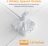 TESSAN 10 ft Extension Cord, Surge Protector Power Strip with 3 USB, Flat Plug, 4 AC Outlets