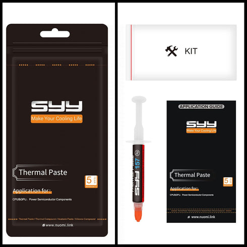 SYY Thermal Paste with Tool Kit, 3 Grams CPU Compound for IC/Processor/CPU/GPU/All Coolers, Easy to Apply