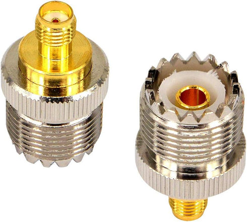 onelinkmore SMA Female to SO239 Female RF Two Way Radio Coax Adapter UHF Jack for CB Radio Walkie Talkie (Pack of 2)