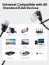 Cat6a 2.8mm, 10G Box,PS5;1.6FT/0.5M CableCreation Ultra Slim Ethernet Short Cable OD Left Angle LAN Super Light Cord