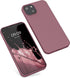 kwmobile Case for Apple iPhone 13, Slim Protective TPU Silicone Cover in Dark Rose