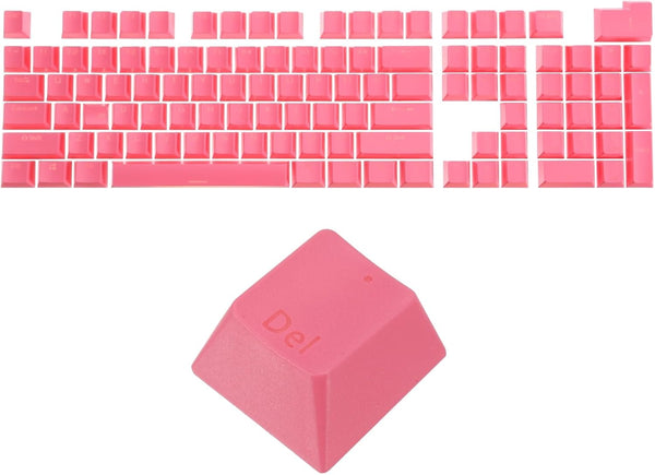 MECCANIXITY 108 Keys Pudding Keycaps Set, OEM Profile 60 Percent ABS for Mechanical Keyboard Layout, Peach Pink