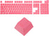 MECCANIXITY 108 Keys Pudding Keycaps Set, OEM Profile 60 Percent ABS for Mechanical Keyboard Layout, Peach Pink