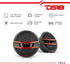 DS18 TX1R 1.38-inch Tweeter Set of 2 (Black/Red) - 200 Watts Max with Mounting Kit