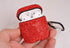 Sparkly Diamond Case for AirPods with Keychain, Shockproof Rhinestone Cover for Charging Case 1 & 2 (Red C1)