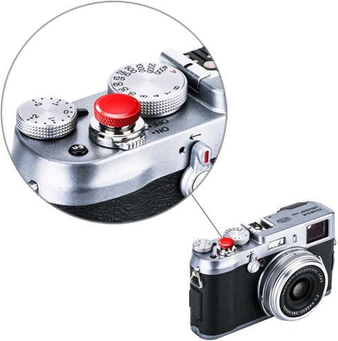 JJC Soft Release Button for Camera Shutter - Compatible with Fuji X-T5, X-T4, X-T3, X-T30, X-PRO3, Sony RX1R II, Leica
