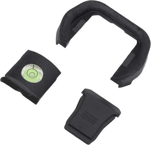 Camera Eyecup, Soft Silicone Hot Shoe Cover Kit Bubble Spirit Level Photography Accessory for Enhanced Viewfinder