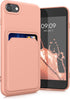 kwmobile Case Compatible with Apple iPhone SE (2022) / SE (2020) / iPhone 8 / 7 - TPU Cover with Credit Card Holder