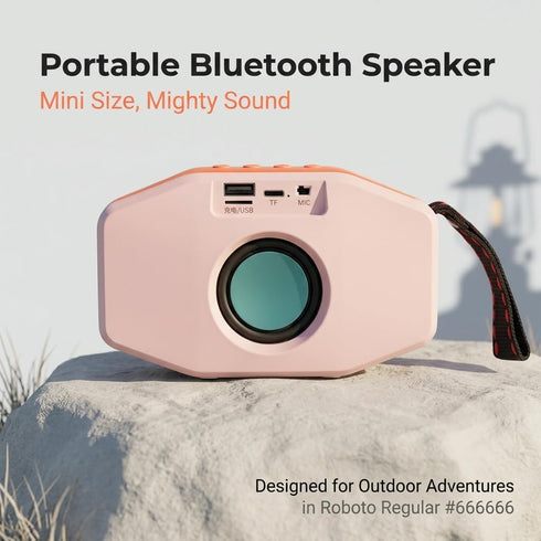 THROLX 5.3, Portable Bluetooth Speaker, Loud Volume Clear Vocals, TWS Pairing, Bluetooth TF/USB, Easy Button Control