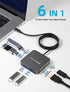 ACASIS 4FT 10Gbps, 4K 60Hz 100W 3 A3.1+1 3.1 USB C Hub Long Cable Multiport Adapter with HDMI, Power Delivery, USB