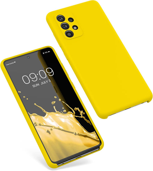 kwmobile Case for Samsung Galaxy A52 / A52 5G / A52s 5G, TPU Silicone Phone Cover with Soft Finish - Radiant Yellow
