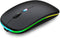 Wireless Bluetooth Mouse, LED Rechargeable Silent Slim Laptop Mouse, Dual Mode (BT5.2/3.0 & USB Receiver), Portable,