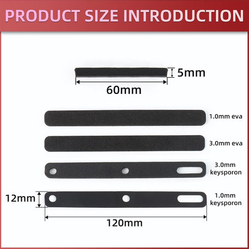 YIMAGUJRX RUNJRX Keyboard Spacebar Foam, Silencer Pad for 7U Mechanical Keyboard Space Bar (6Pcs)