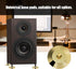 Speaker Base Pad, 8 Pcs Universal Copper Speaker Spikes Pads Speaker Shock Base Pad Isolation Stand Feet Cone Base Mats Floor Disc(Gold)