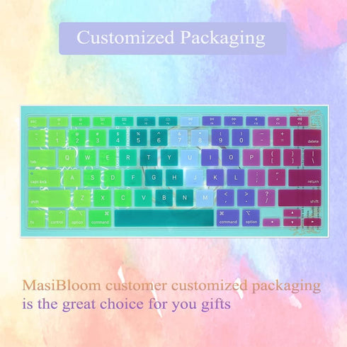 Silicone Keyboard Cover Skin for MacBook Air 13.3 inch A2337 M1, Touch ID & Retina Display US Layout Ultra Thin