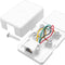 Phone Jack Surface Mount Box, Single Port Telephone Jack with 4 Screw Terminals to 1 RJ11 6P4C Female, White
