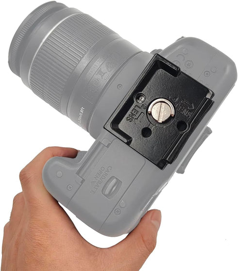 2 Pack Quick Release Plate for Manfrotto 200PL-14 QR Cameras Tripod, 1/4" and 3/8" Screws